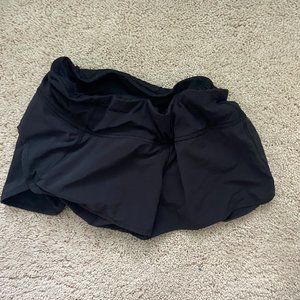 Black lululemon speed up shorts